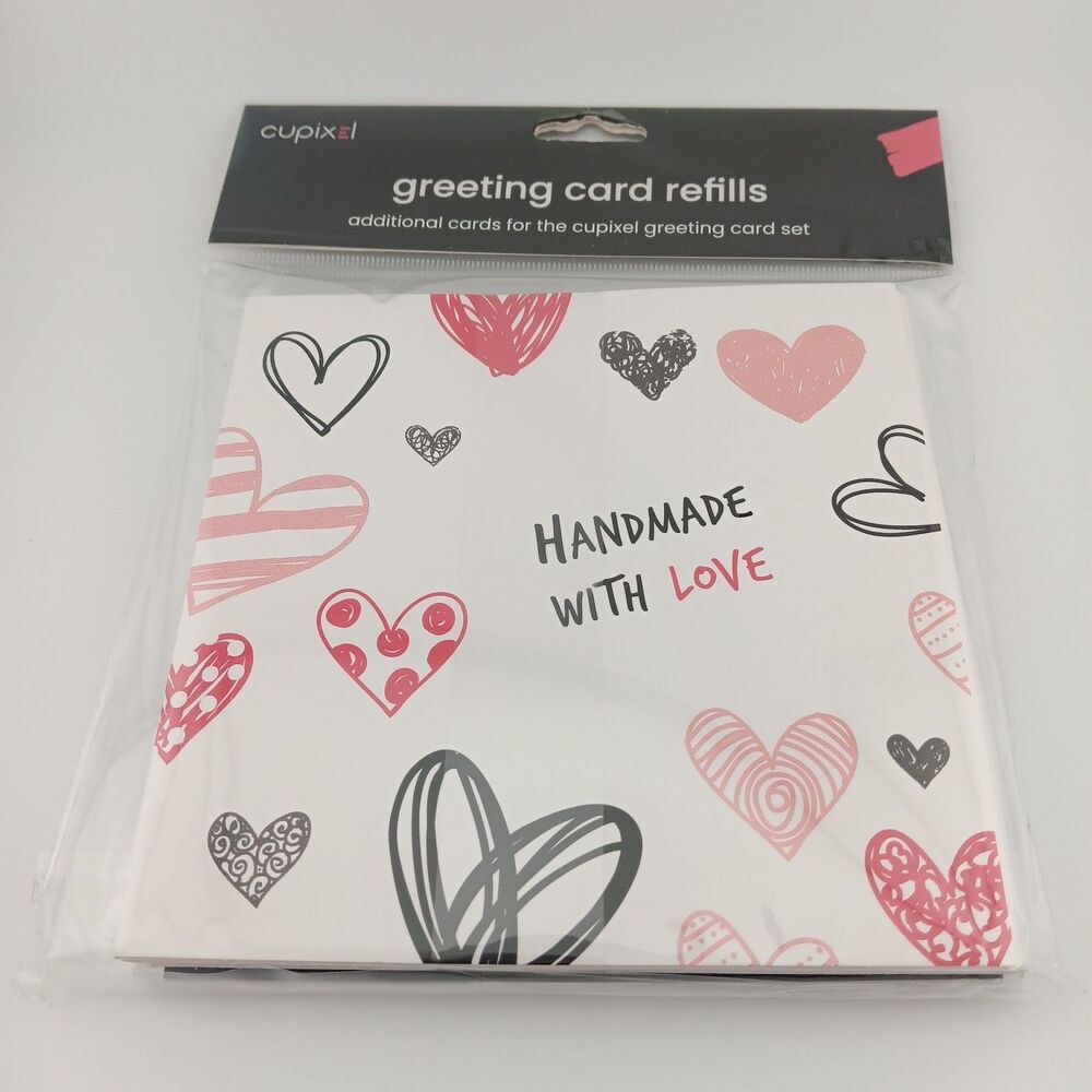 Cupixel Greeting Card Refills - 6 Art Cards / 5 Card Covers / 6 Envelopes / Tape